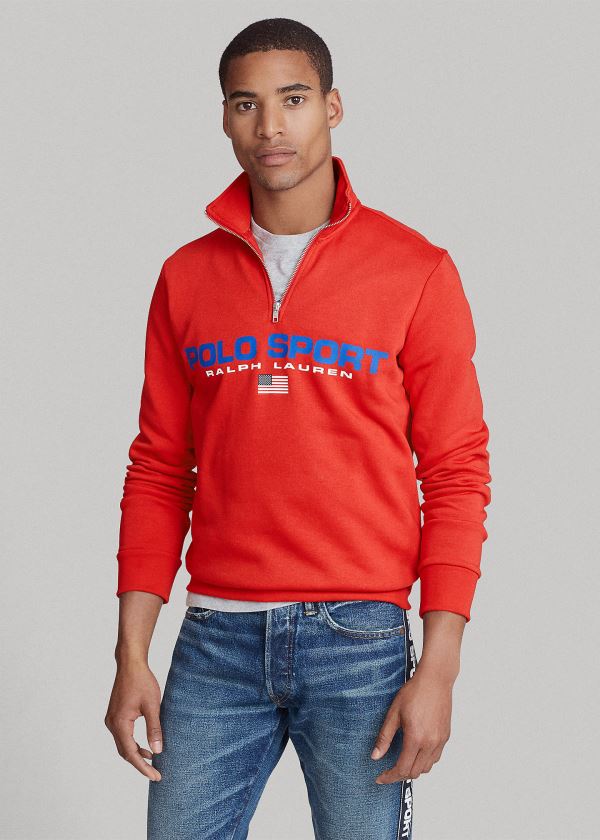 Sudaderas Polo Ralph Lauren Hombre Rojos - Polo Sport Fleece - ISTKU7053